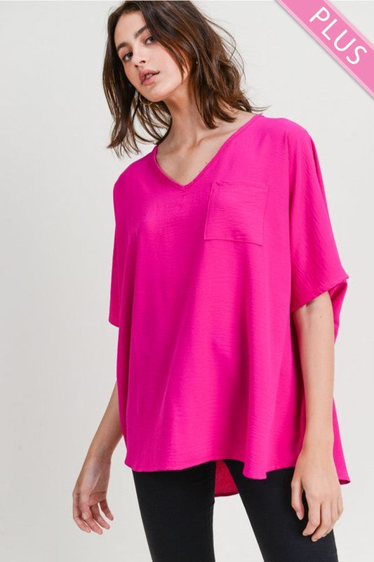 Solid Boxy Blouse