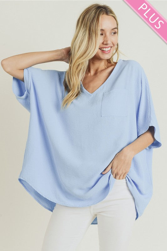 Solid Boxy Blouse