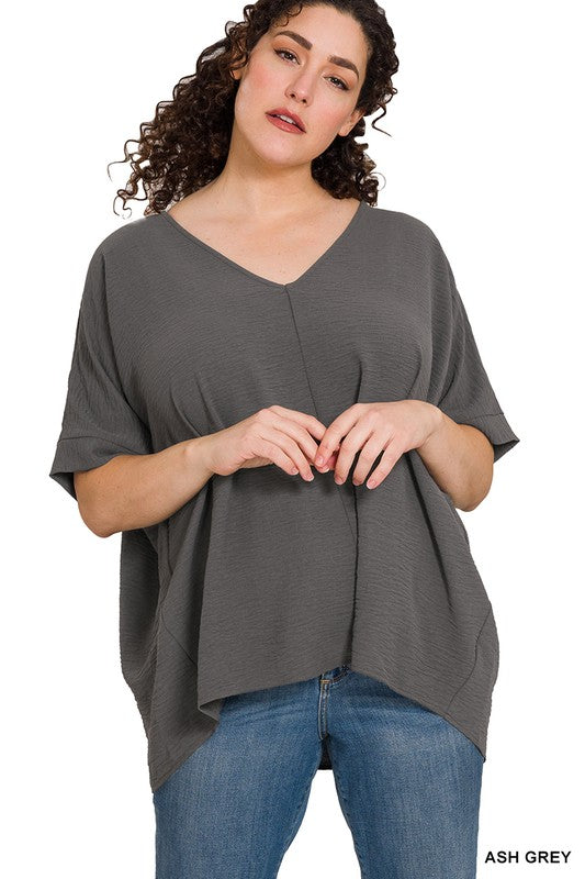 V-Neck Front Seam Top