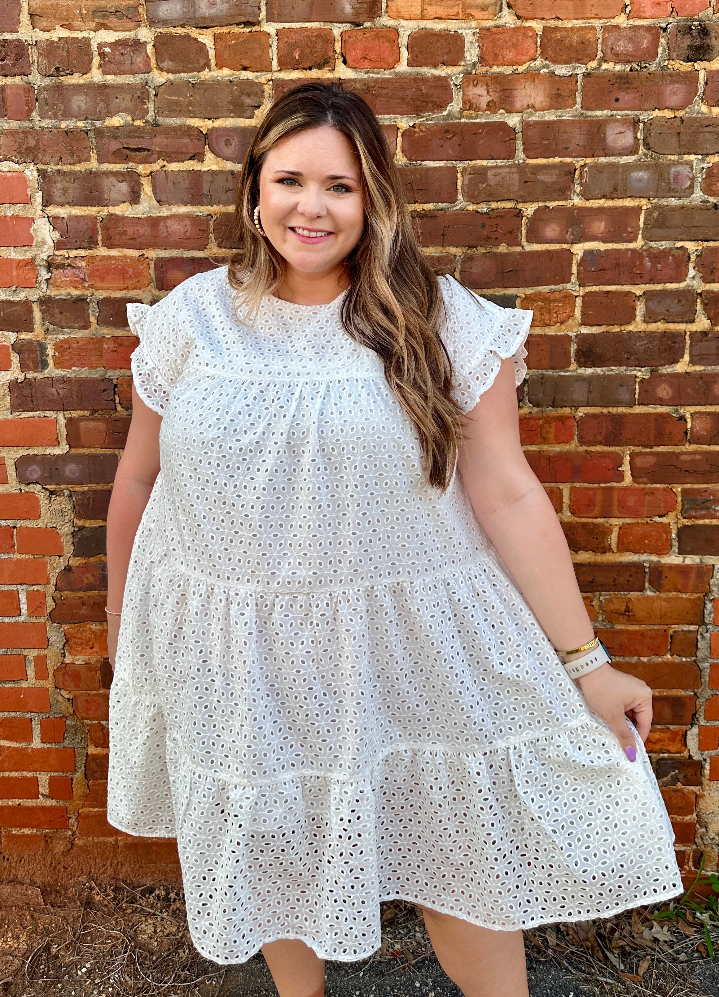 White Eyelet Dress