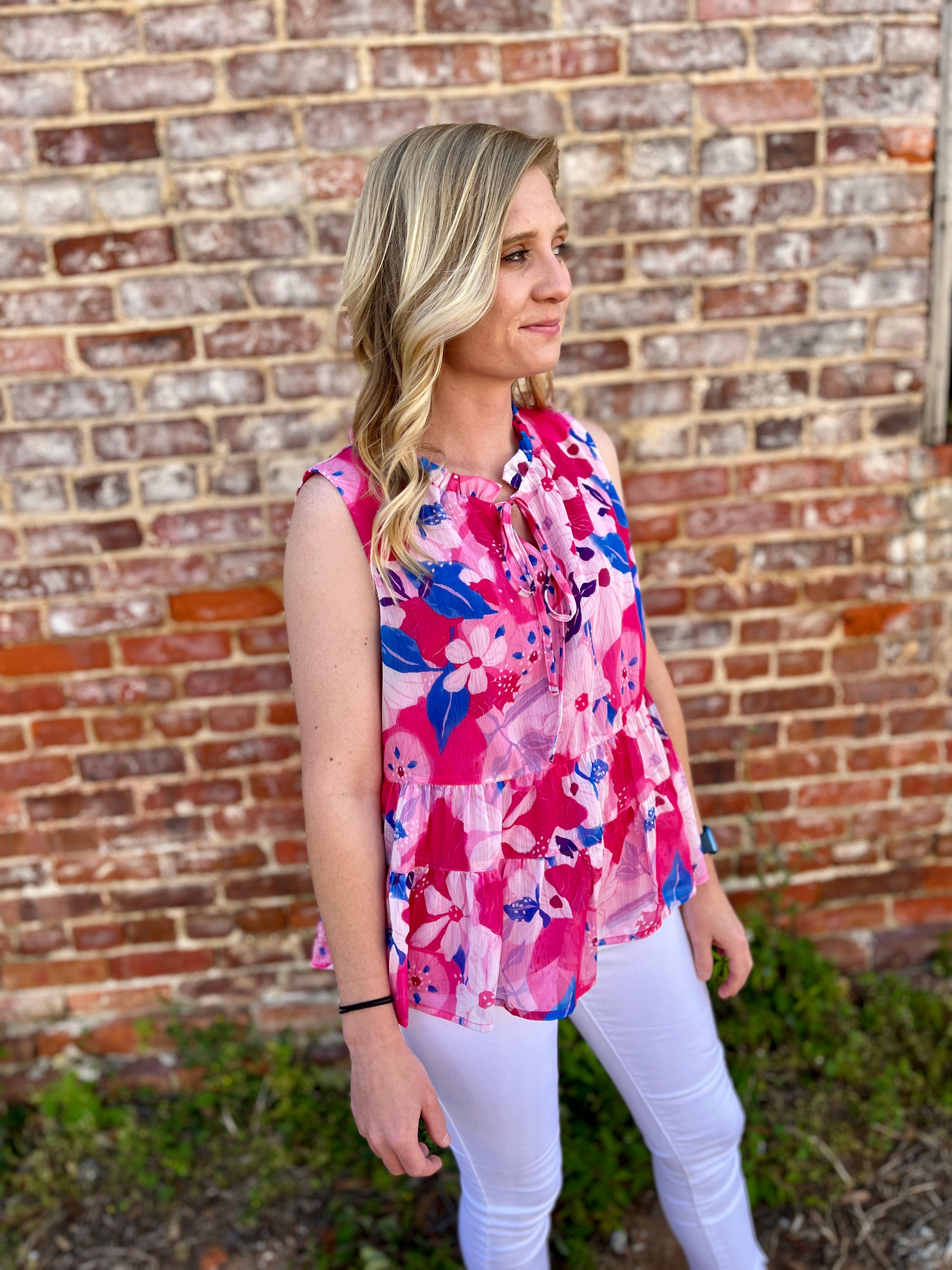 Floral Ruffle Blouse